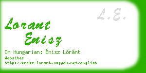 lorant enisz business card